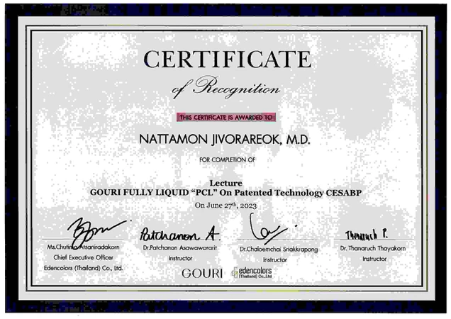 Eleva Clinic (เอลเลว่า คลินิก) certificate 4