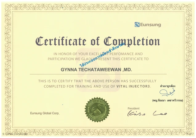 My Life Clinic certificate 3