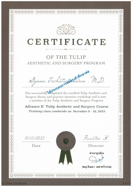 My Life Clinic certificate 5