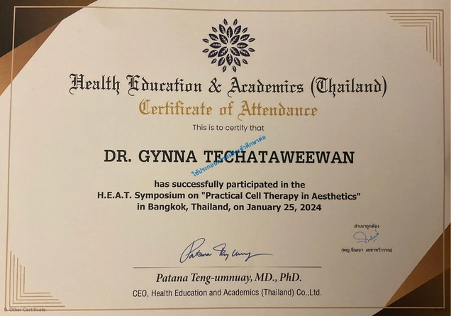 My Life Clinic certificate 6