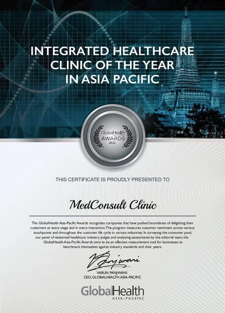 MedConsult Bangkok Medical Clinic certificate 1