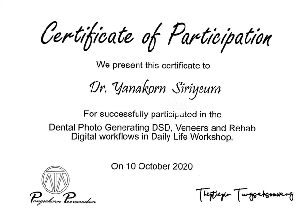 เด็นทัลดี คลินิก (Dental-D Clinic) certificate 3