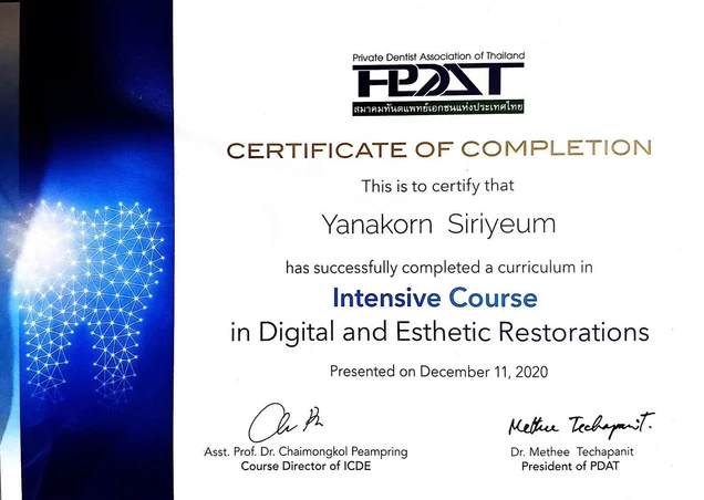 เด็นทัลดี คลินิก (Dental-D Clinic) certificate 5