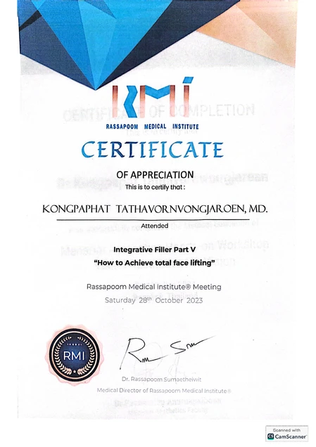 To Beloved Clinic certificate 13