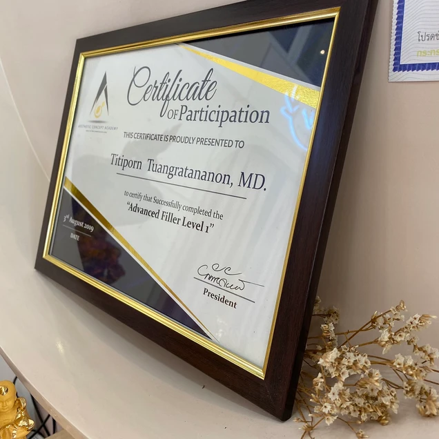 Rei Clinic certificate 1