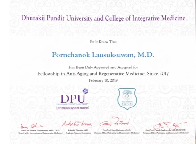 Chrio Clinic certificate 1