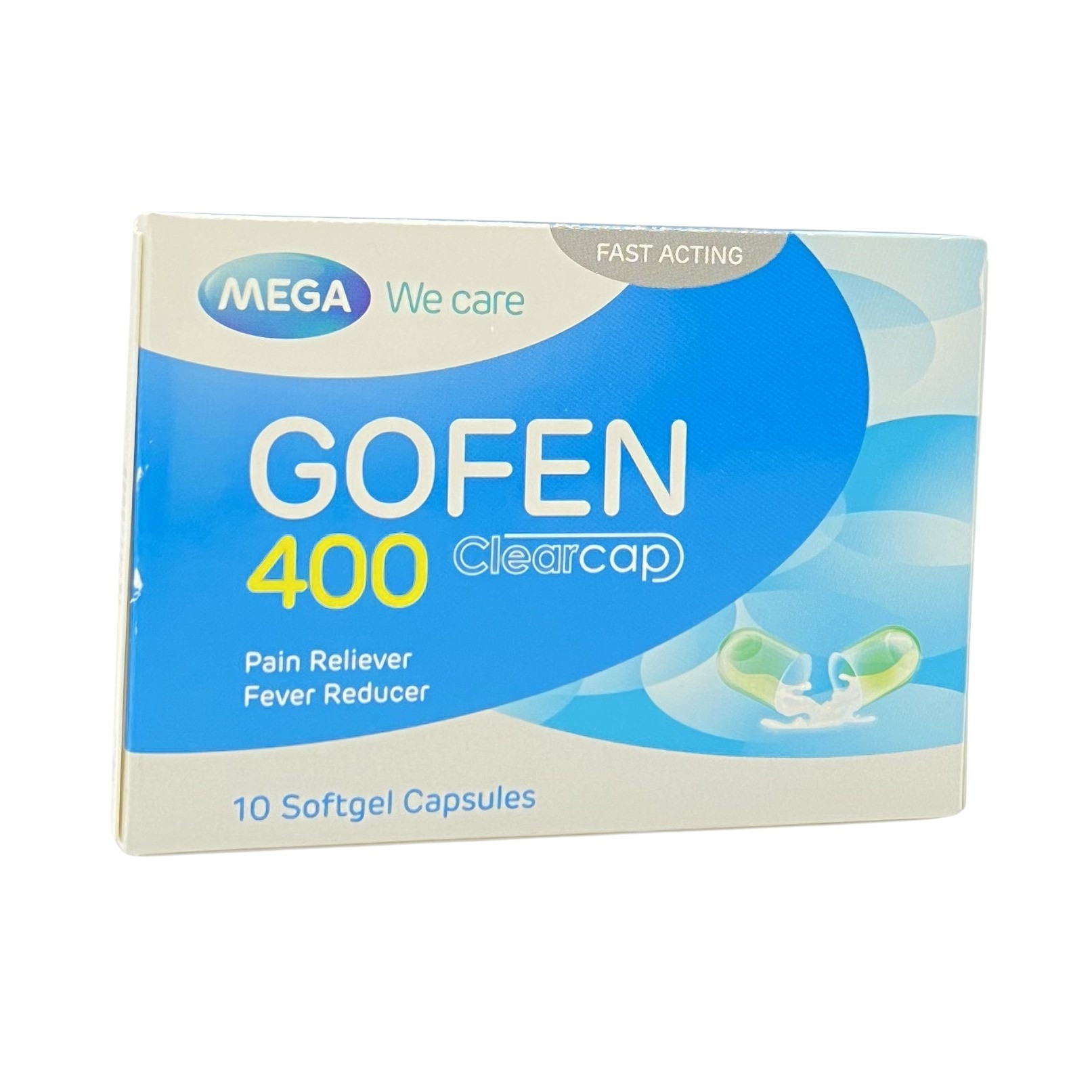 Gofen 400 (Ibuprofen 400 Mg) ยาแก้ปวด ลดไข้ ต้านการอักเสบ โกเฟน 400  ขนาดบรรจุ 10 เม็ด/แผง - สั่งยาออนไลน์